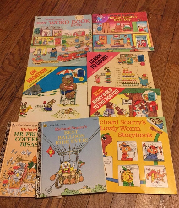 Vintage Richard Scarry Books Lot of 8 by KalicoVintage on Etsy