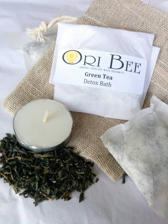 GREEN TEA DETOX Bath Soak Lemongrass Peppermint leaves