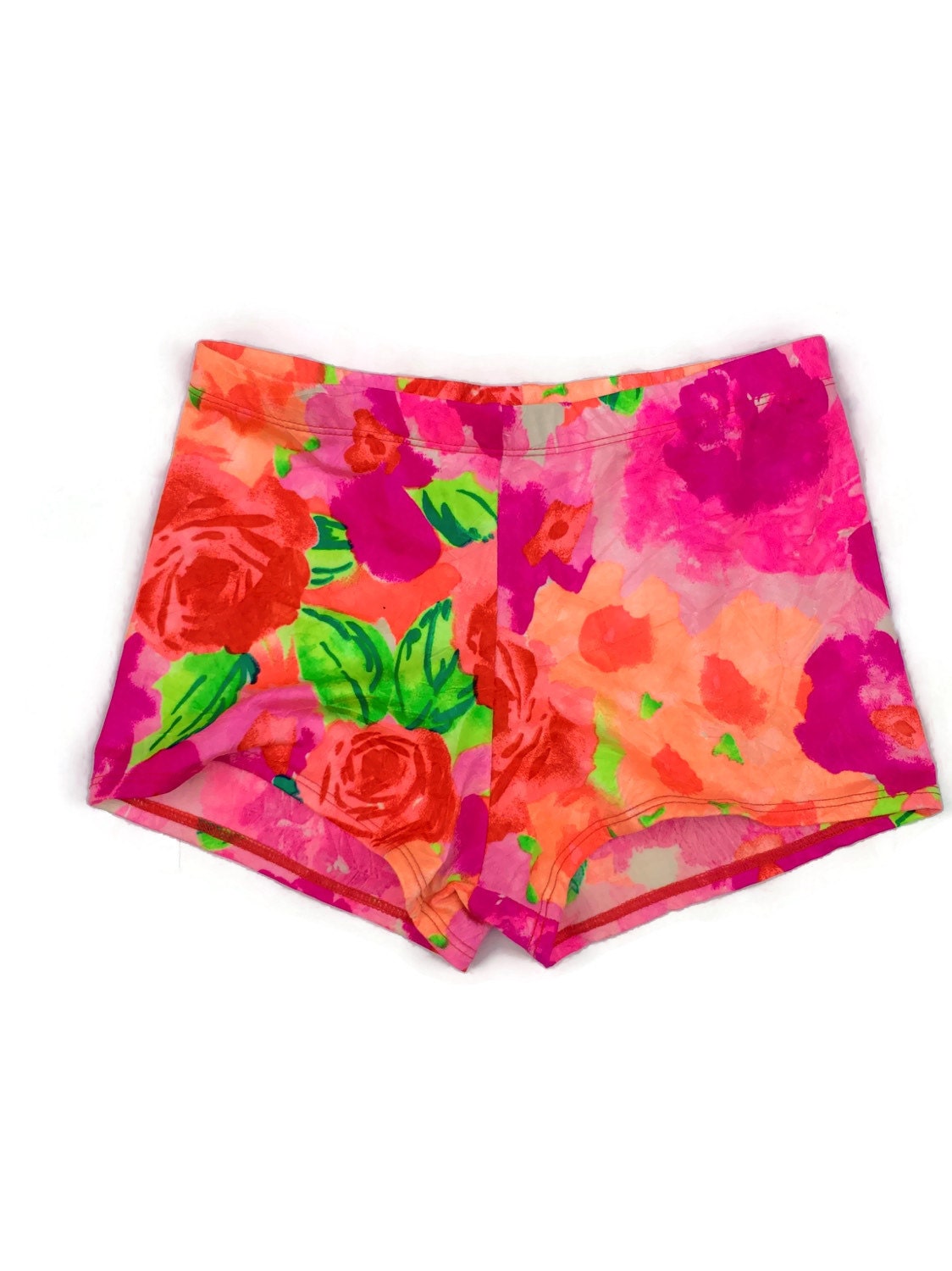 90's Neon Bikini Boyshort Bathing Suit