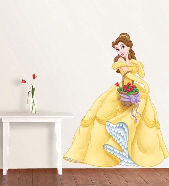 Belle Disney Princess Decal Removable WALL STICKER by PrintaDream
