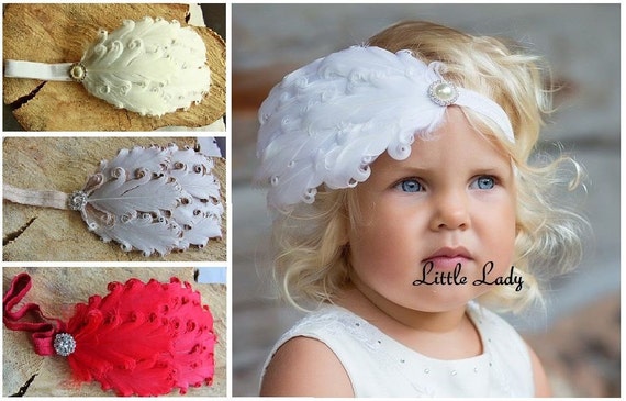 688 New baby headband wedding 469 Luxury Baby Girl Headband Rhinestone Wedding Feather Crystal   