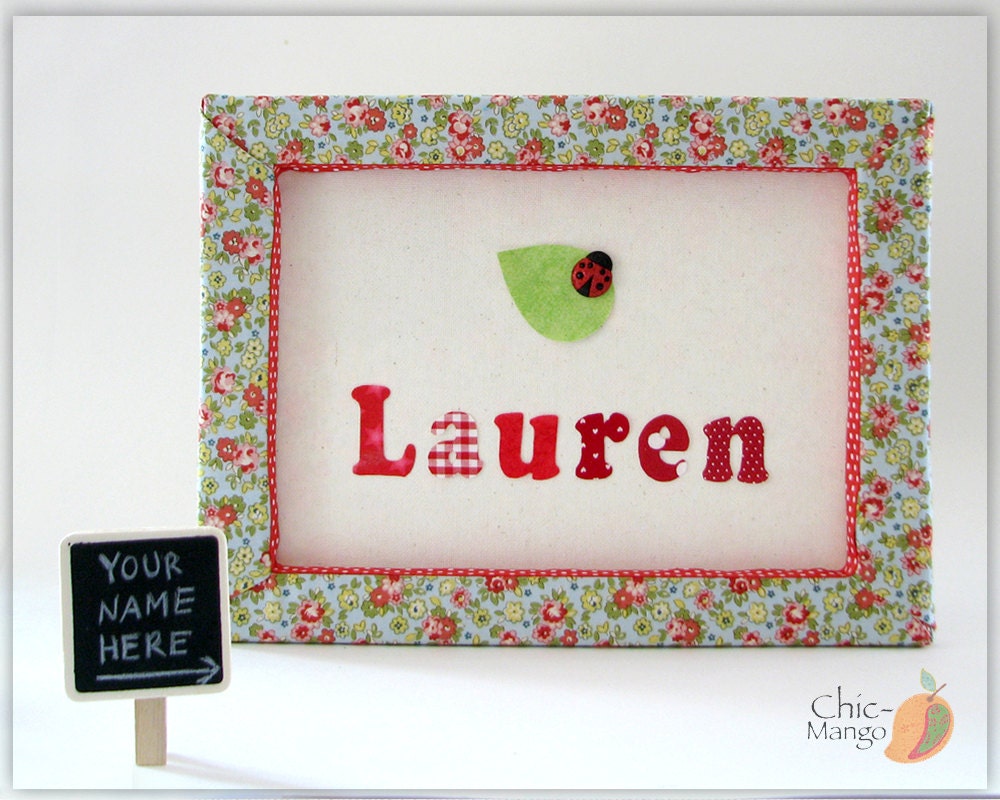 Personalized Kids Wall Art Gift for Girl Baby Name Wall