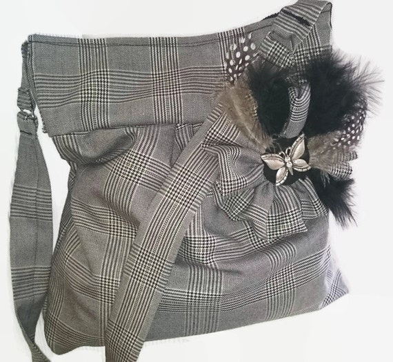 tweed hobo bag