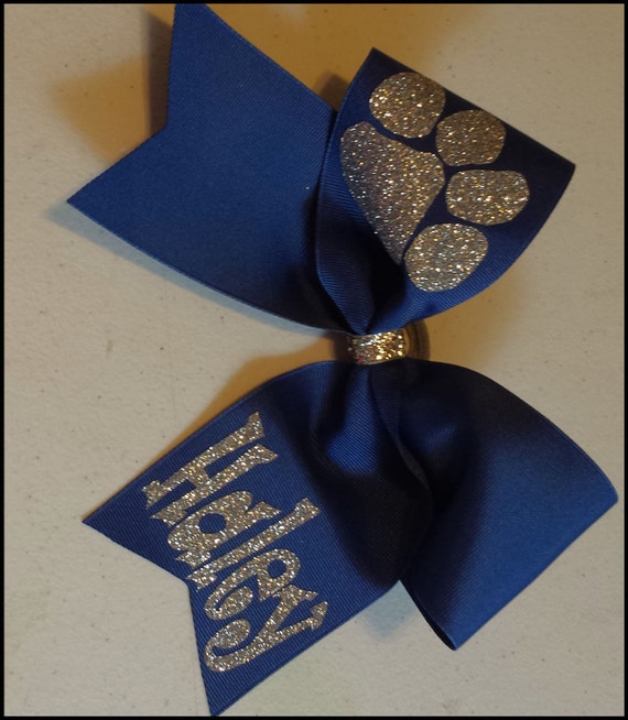 Paw Print Cheer Bow