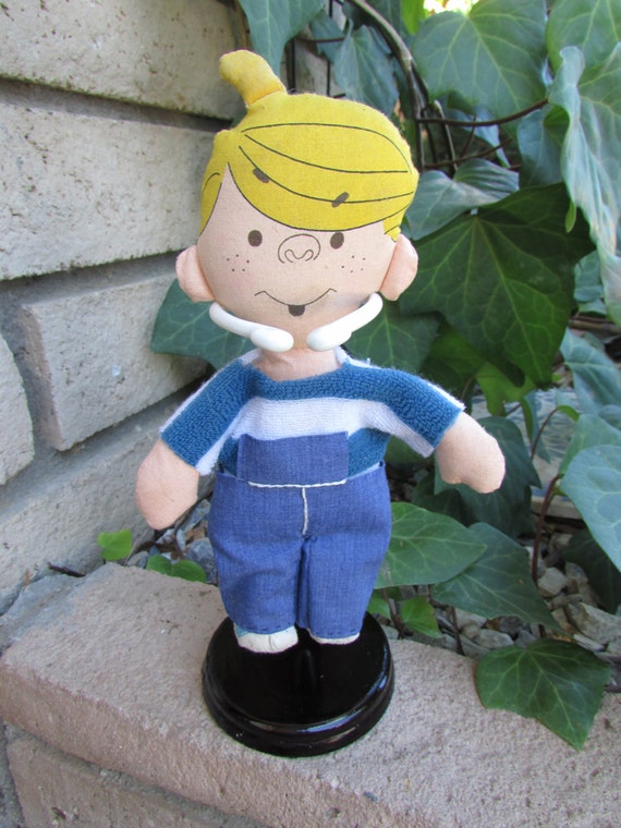 Vintage 1976 mini Dennis the Menace Cloth Doll by ViewObscura