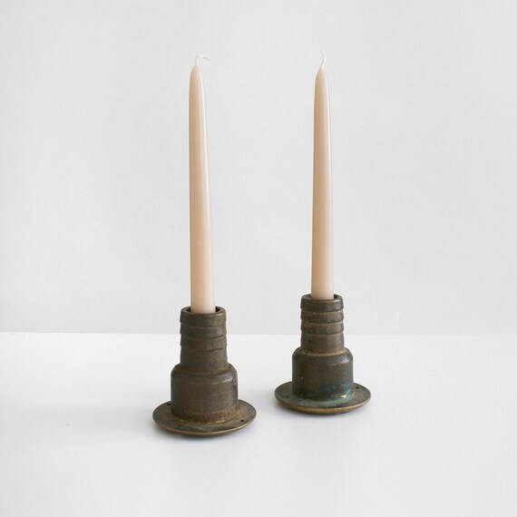 brass candlesticks antique brass candlesticks repurposed