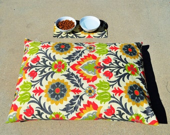 Large Dog Bed Cover, Designer Dog Bed Cover , Unique dog bed cover, soft dog bed cover Waverly Sun N Shade Santa Maria, Gift for a per lover