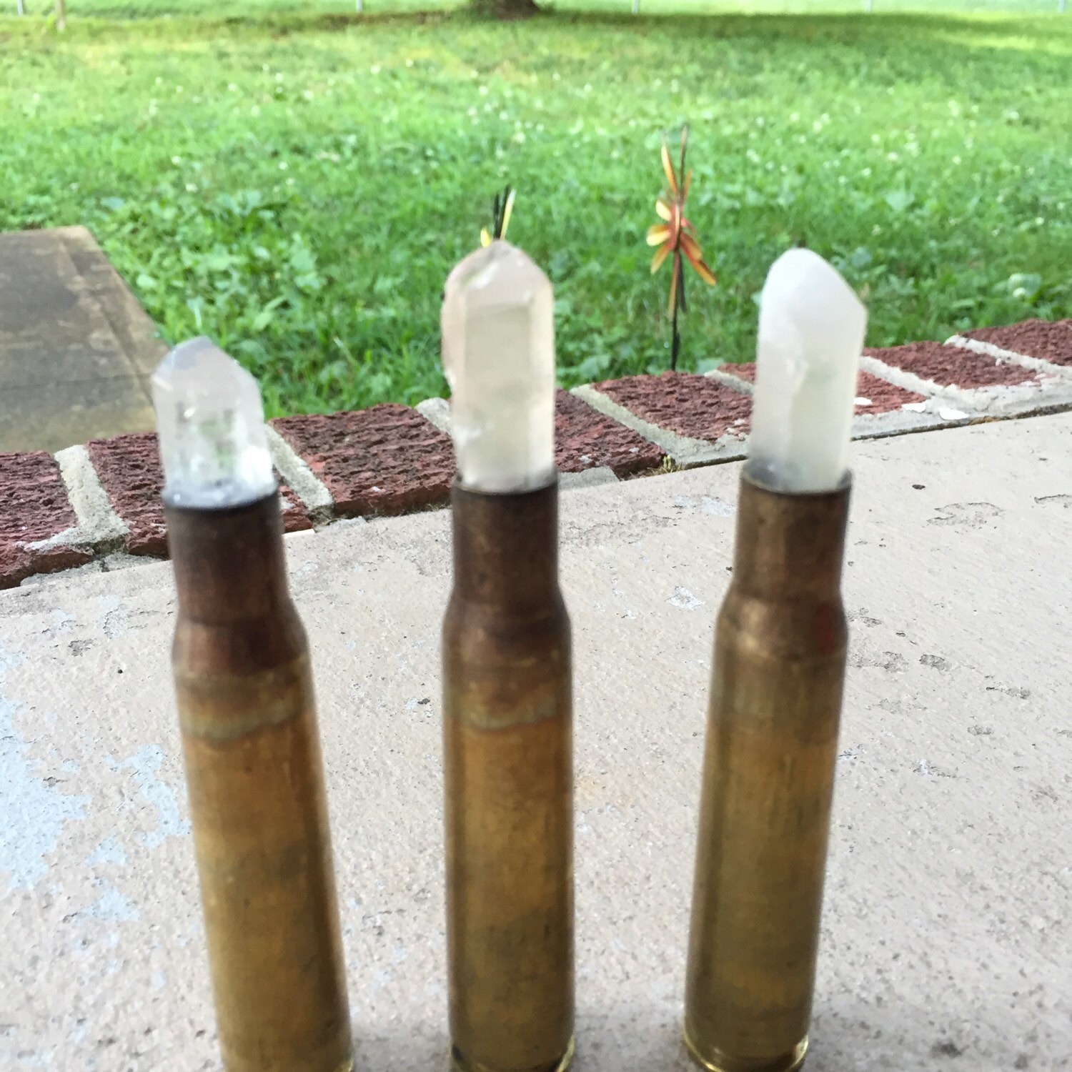 Clear quartz point bullets / crystal bullet decor / by RockFanatic