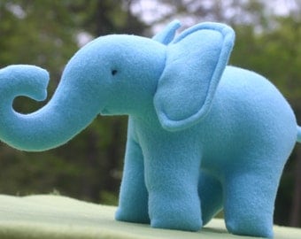 blue stuffed animal elephant