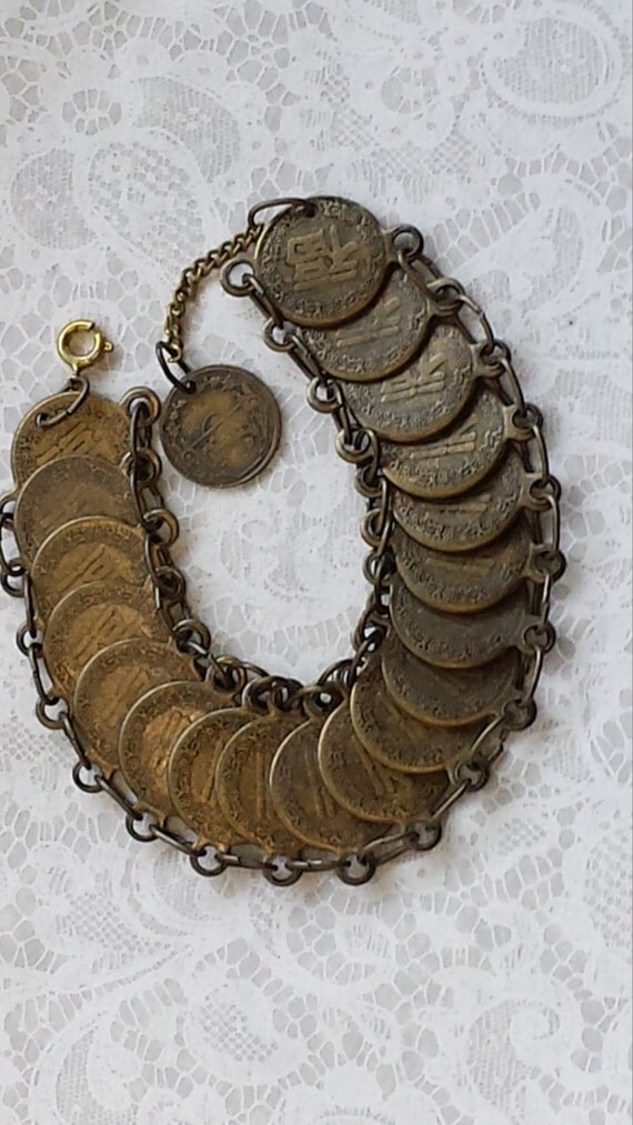 chinese coins bracelet