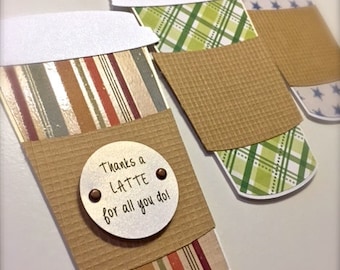 Thanks a Latte Gift Card Holder (Neutral) - Just Because - Coffee Gift Card Holder
