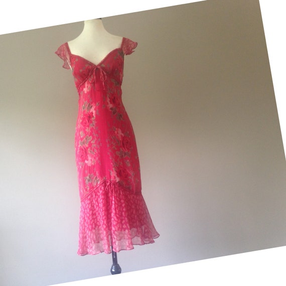 RESERVED Betsey Johnson Silk Chiffon Dress