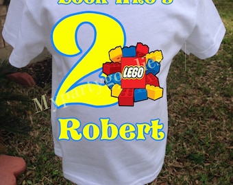 Birthday Boy Lego Shirt, Boy Lego shirt, Lego birthday shirt, Lego shirt.