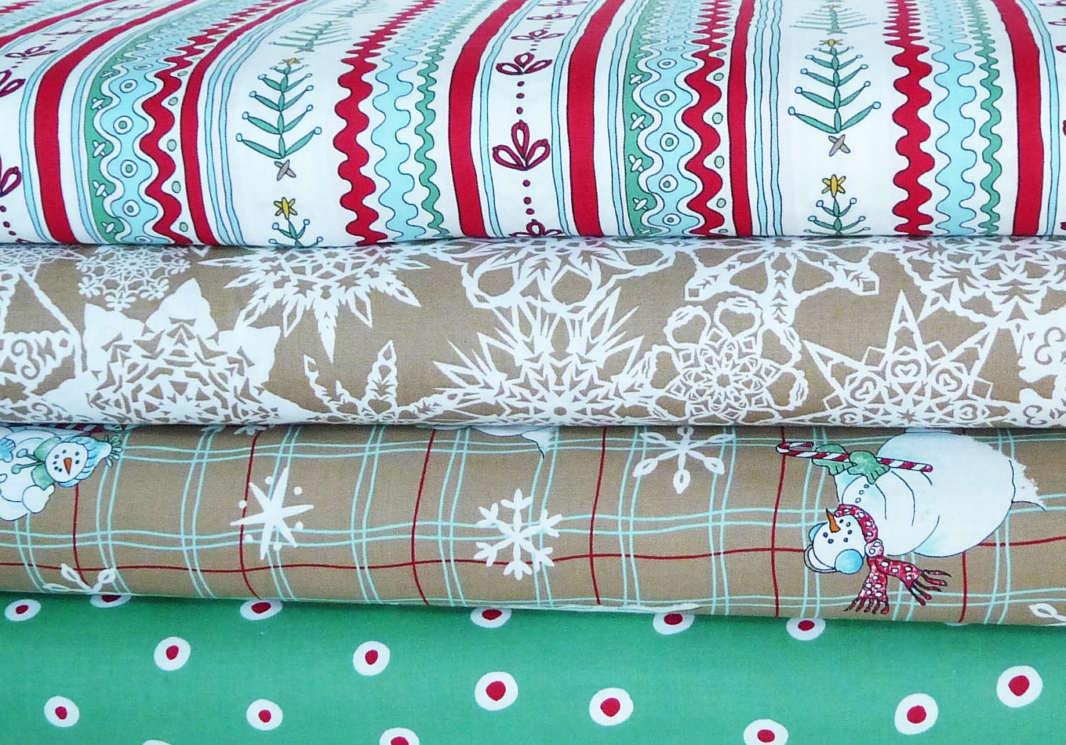 Christmas Fabric Bundle Lecien Snowflake Meg Hawkey