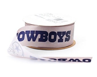 1-5/16" NFL Dallas Cowboys Ribbon, 12 foot spool, Licensed NFL Offray Ribbon