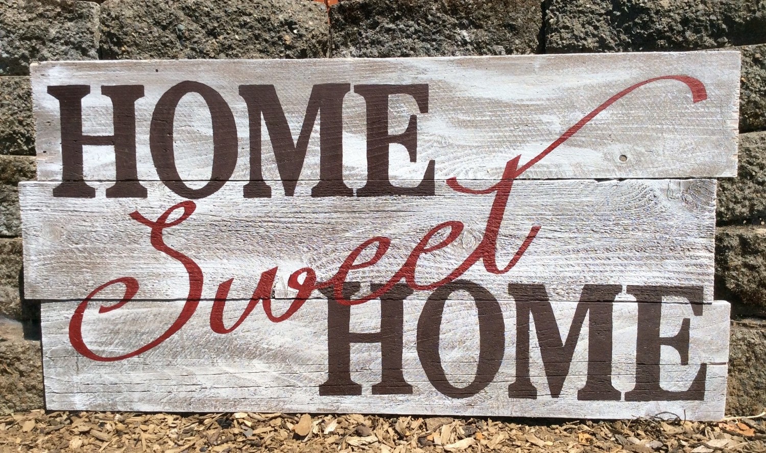 Rustic Home Sweet Home Sign shabby chic