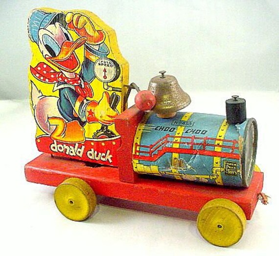fisher price donald duck pull toy