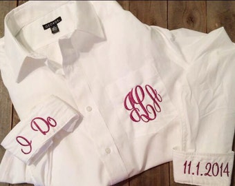 monogrammed oxford shirt