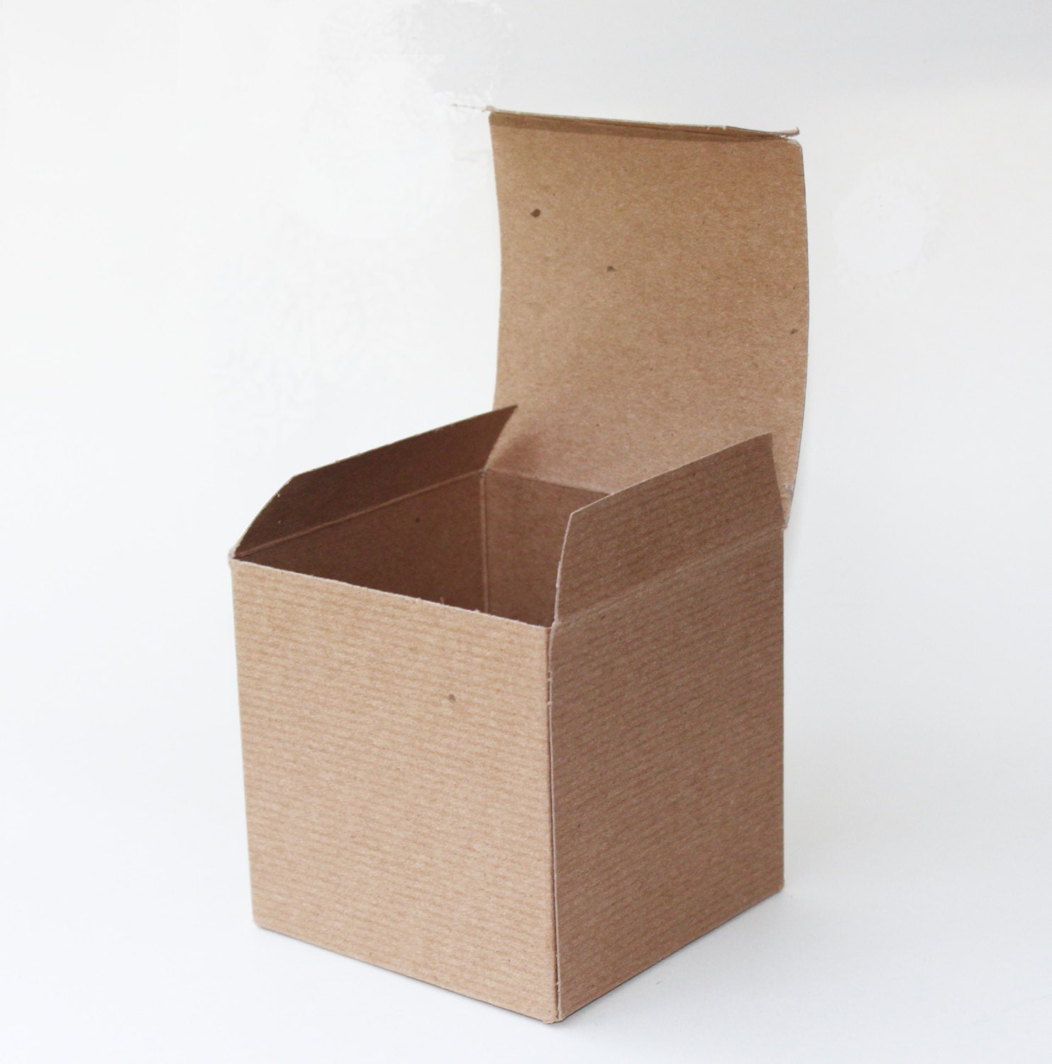 50 4x4x4 pinstripe kraft box kraft gift box mug box 4x4x4