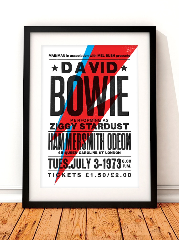 David Bowie Concert Poster David Bowie Art Print By Theindoortype 7908