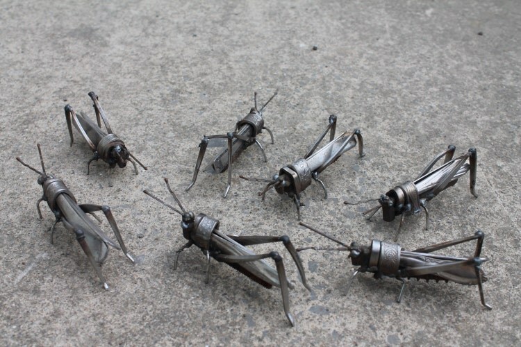 3 Scrap Metal Sculpture Recycled by GreenHandSculpture