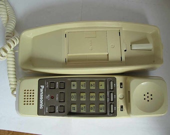 Rare 80s telephone. Panasonic Easa-Phone model KX-T2204, vintage push button phone, Panasonic wall phone, vintage phone, 80s phone