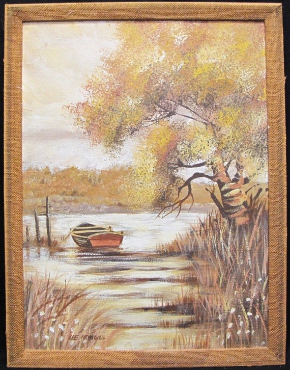 Vintage Lee Reynolds Landscape Oil Painting on Canvas Vanguard