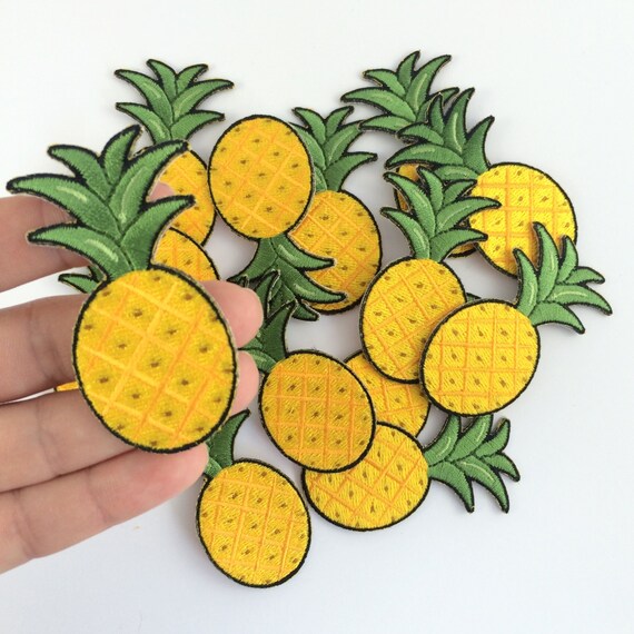 Pineapple Embroidered Patch / IronOn Applique