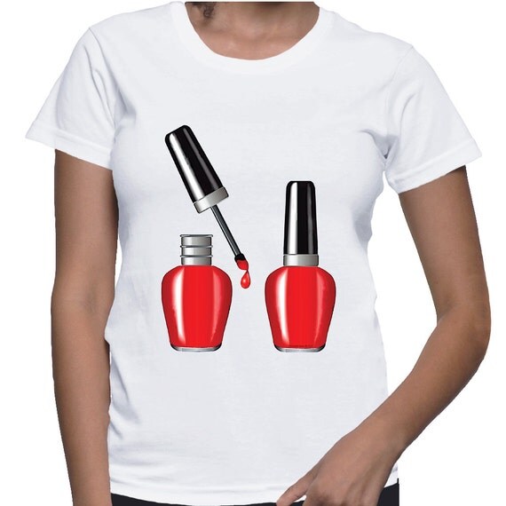 Items similar to Red Nail Polish Tshirt (15004) on Etsy