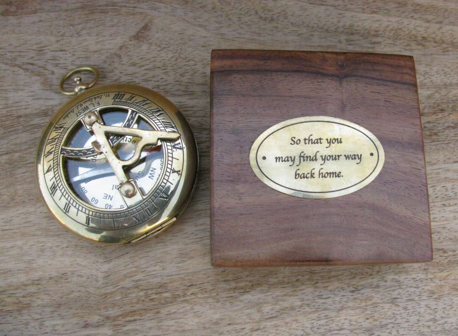 Compass Engraved compass Christmas gift New Year by