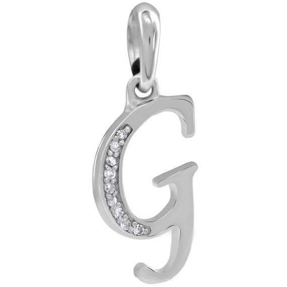 Diamonds Initial Letter G 925 Sterling Silver by xtremegems