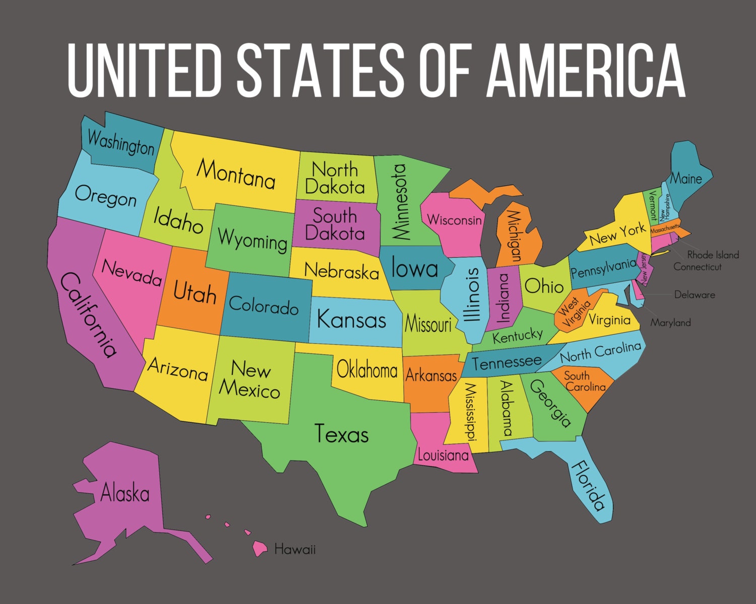 United States Area Map