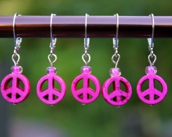Removable stitch markers for knitting and crocheting