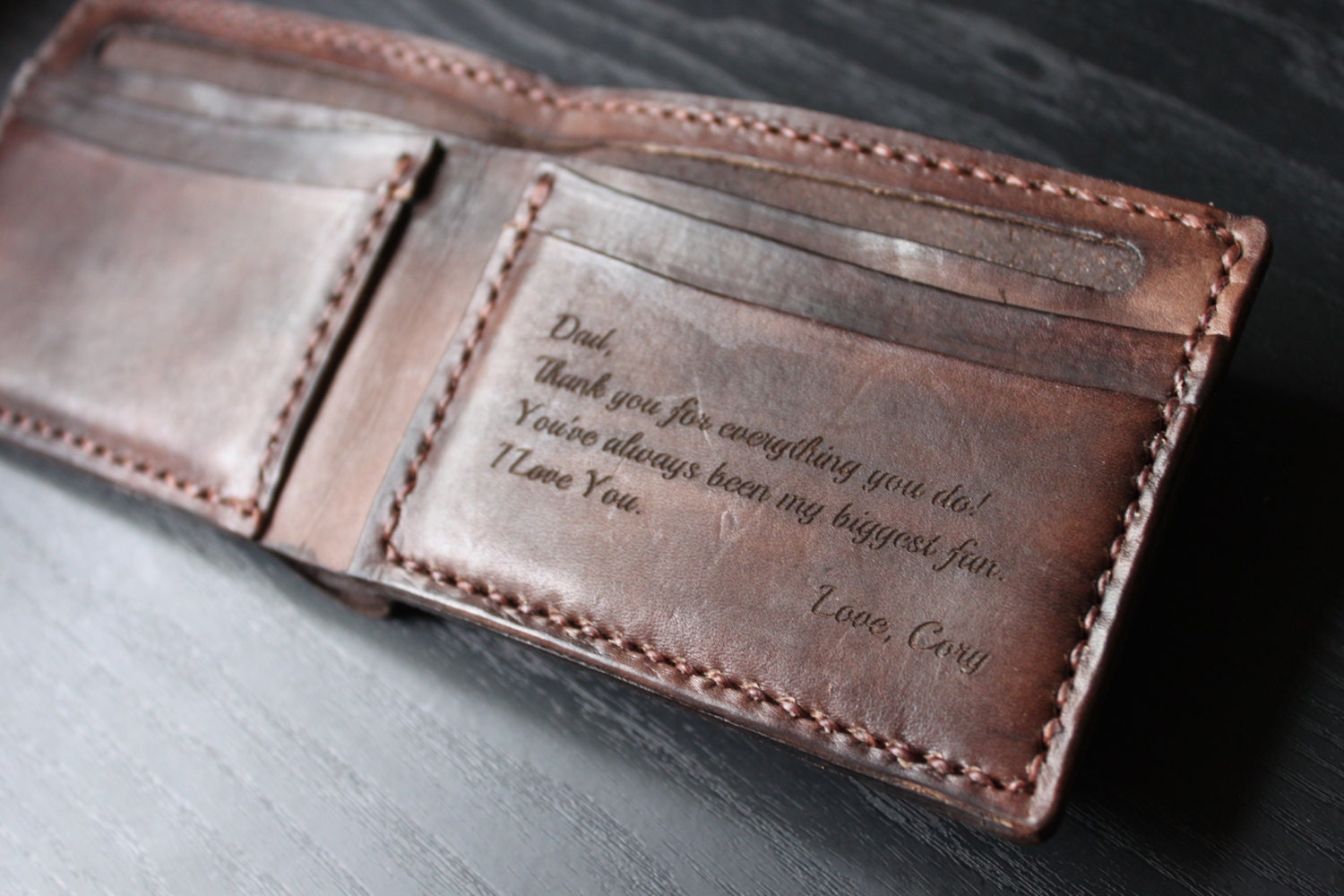 Men&#39;s Leather Wallet / Personalized Leather Wallet / by lotussilk