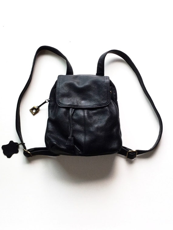 90s Small Backpack Purse Genuine Leather Soft