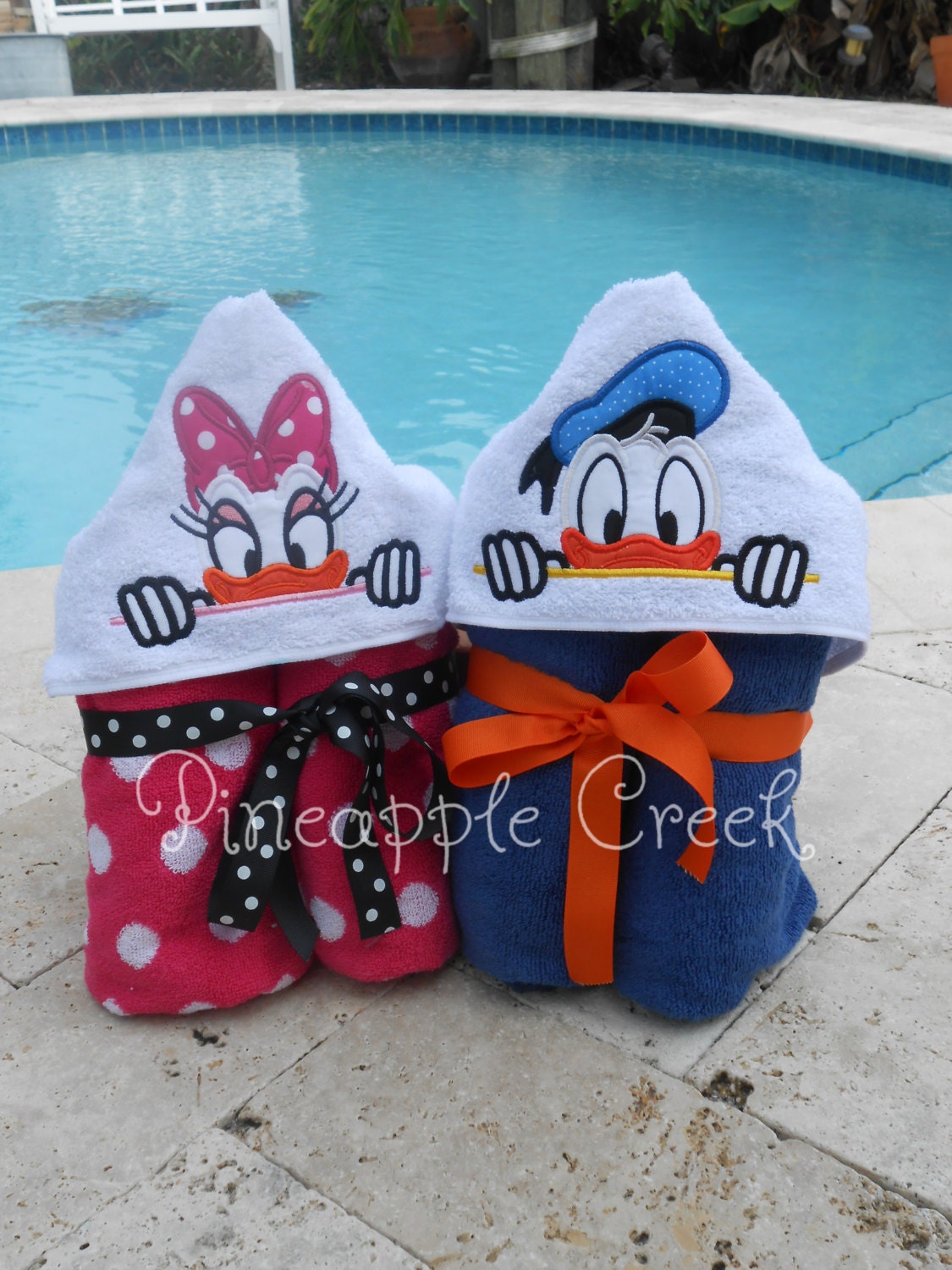 Donald Duck or Daisy Duck Hooded Towel FREE MONOGRAM