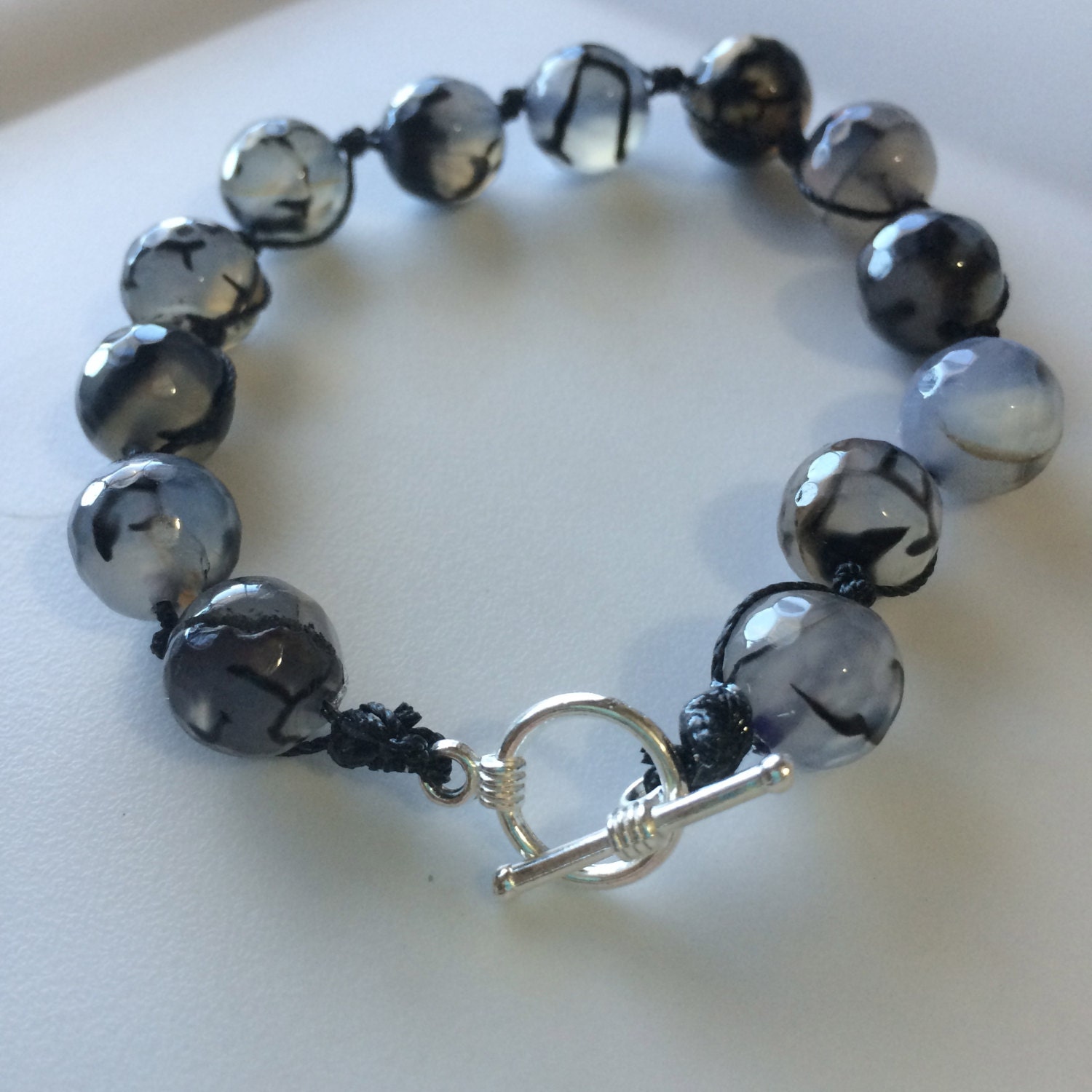 Black and White Quartz Besotted Bracelet by SomedaySophieShop