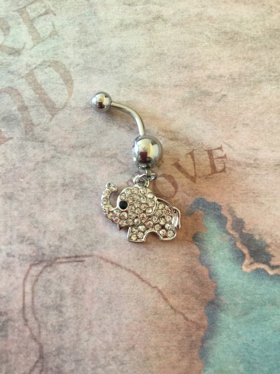 Belly Ring Elephant by ItSticksByPriscilla on Etsy