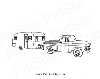 Instant Download Vintage Arrow Travel Trailer by PittStar