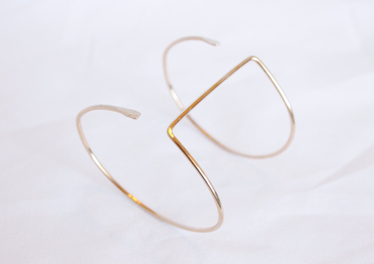 Statement Cuff 14k Gold Fill or Sterling Silver Wrapped