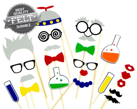 Science Party Birthday Photo Booth Props