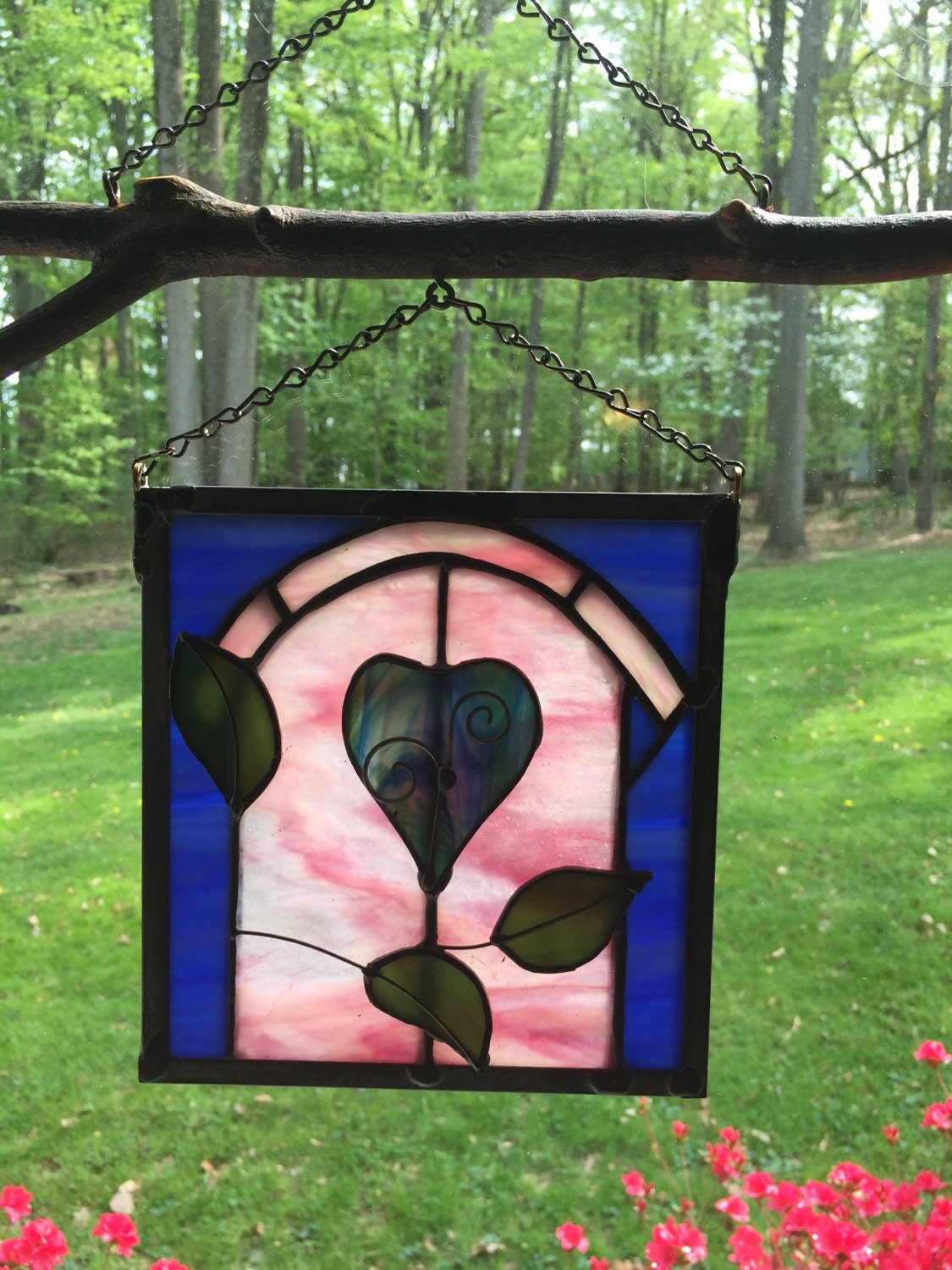 Stained Glass Birdhouse Birdhouse sun catchers