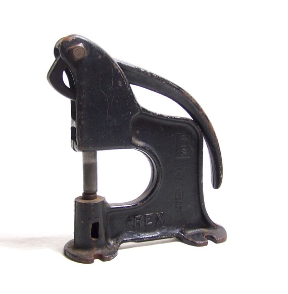 Vintage 27 Rex Riveter Cast Iron Riveter Leather by OfDaysPast