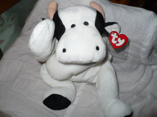 stuffed black cow