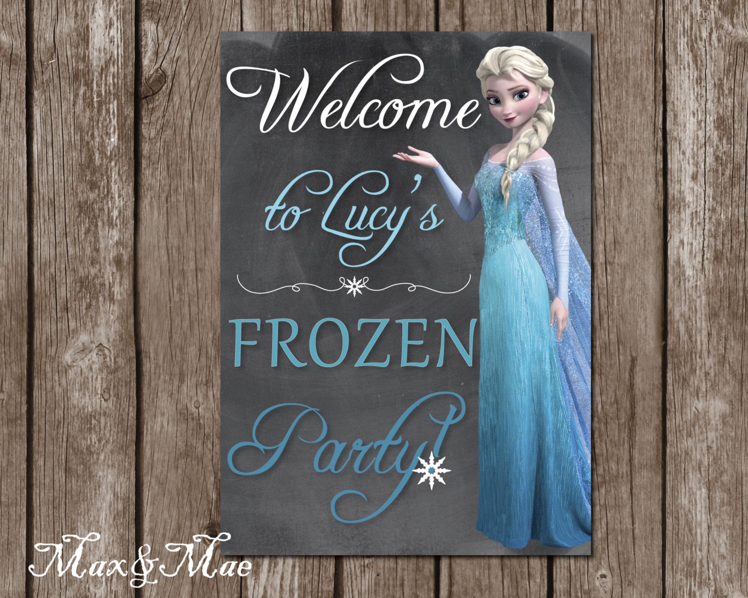 Welcome to My Frozen Party Sign Frozen Birthday Invitation