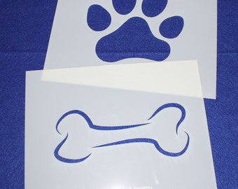 Paw print stencil | Etsy