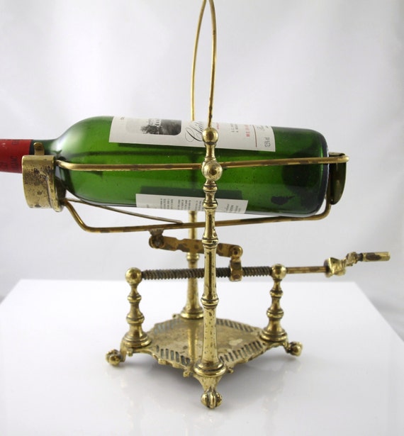 Wine/port mechanical decanting cradle brass decanteur