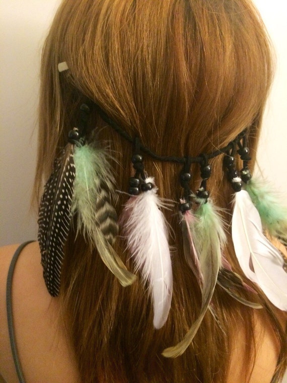 Feather hair comb, bridal hair comb, feather extension, feather clip, hippie hair, boho headband, boho accessory, extensions long, hair comb