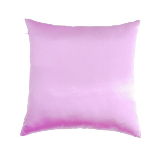 Purple Pillow Covers Satin Throw Pillow by AnnushkaHomeDecor