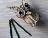 4th of July Sale Mr. Owl the Wicker Catchall Cutey